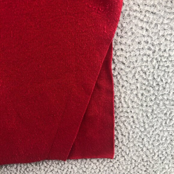 Chicos Dress Womens 1 US Medium Red Mini Sweater Mock Neck Knit Side Slit Tunic - Picture 5 of 10